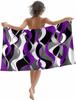 Modern Art Beach Blanket, Swirling Abstract Pattern, Soft Absorbent Microfiber, Sand Free, Perfect for Travel, Surfing