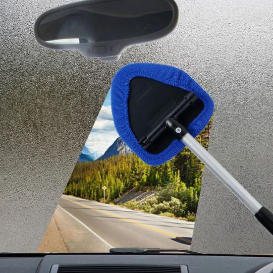 Windshield Cleaning Tool Car Cleaning Brush Retractable Windshield Cleaning Wand Auto Window Cleaner Microfiber Cloth Car Wash Brush