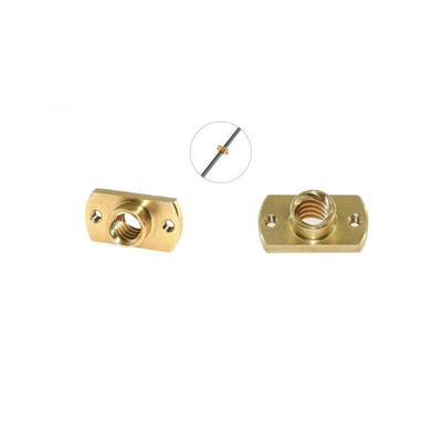 1pc T8 H Flange Copper Nut 2mm Pitch 8mm Lead Fits T8 Trapezoidal Screw for Student Science Innovation Robotics Projects
