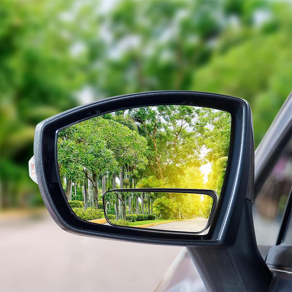 KALOLINNA Car Auxiliary Mirror, 2 Pack Adjustable Blind Spot Mirror, Easy Installation, Wide Field