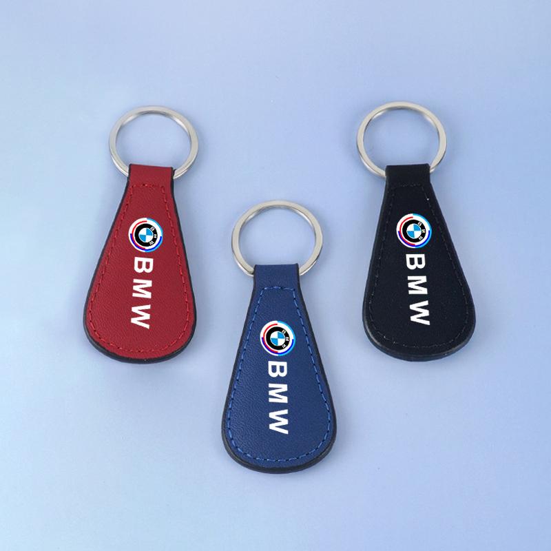 Car Keychain Emblem Leather Keyring Pendant For BMW 50th E46 E90 E60 F30 F10 E39 E36 F20 G30 G20 E87 E92 E91 E30 F11 F31 X2 X3 ydbn48