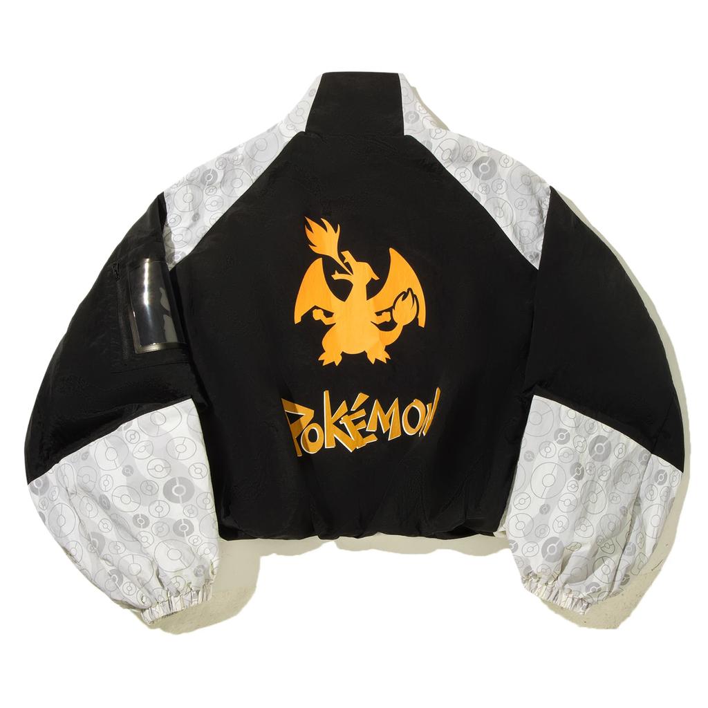 Li Ning X Pokemon Collaborative Simple Loose Comfortable Color Block Letter Stand Collar Versatile Casual Jacket Women jackets AFDVG88-3