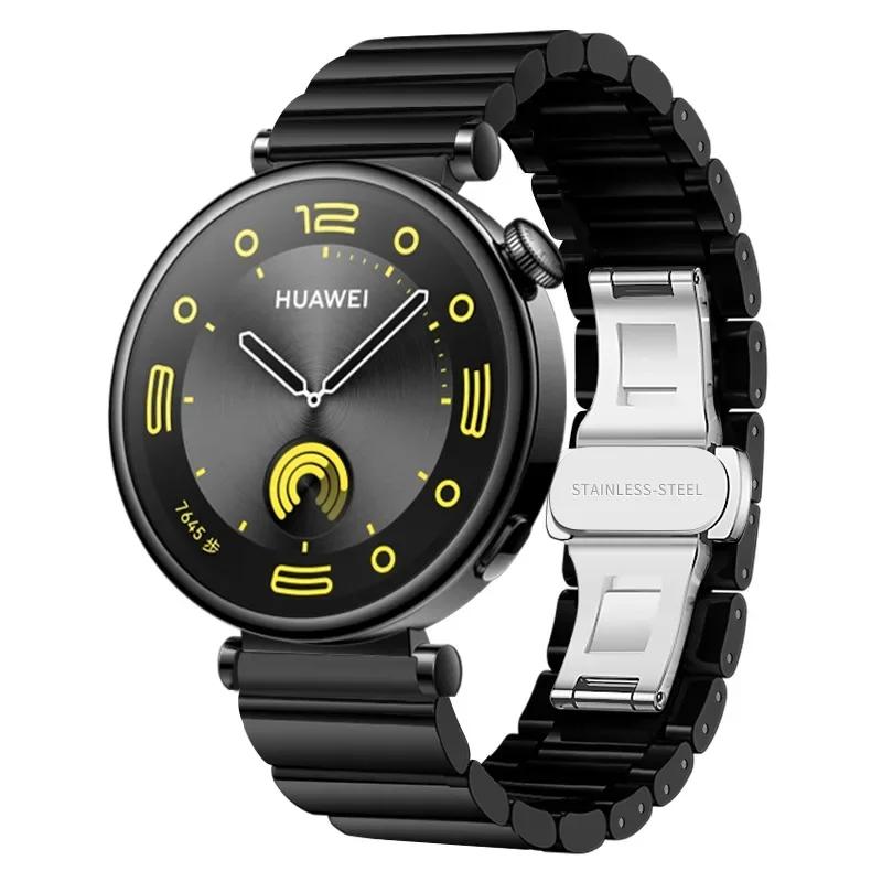 18mm Ceramiczno-Metalowy Pasek Do Huawei Watch GT5 Pro 42mm GT6-5 41mm Damska Luksusowa Bransoletka Opaska Na Nadgarstek Do Huawei Watch GT6-5-4 41mm