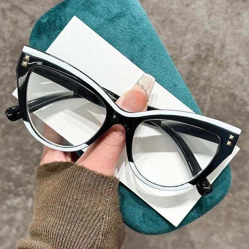 

Women s Oversized Reading Glasses Luxury Design Presbyopia Glasses Retro Cat Eye Far Sight Eyeglasses Eyewear Diopters +1.0~~4.0 4.0 чорний