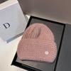 Winter Sequin Rabbit Knit Hat Fashion Simple M Letter Warm Beanie Women