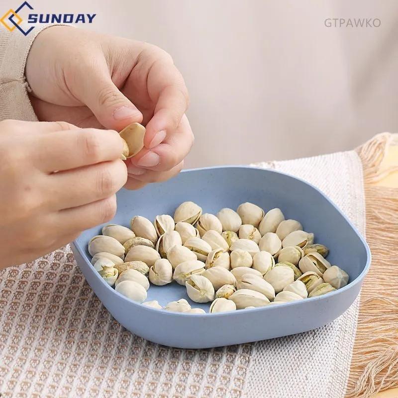 Dining Table Trash Tray,spitting Bones, Snack Small Plate With Base, Creative Plastic Vegetable Plate