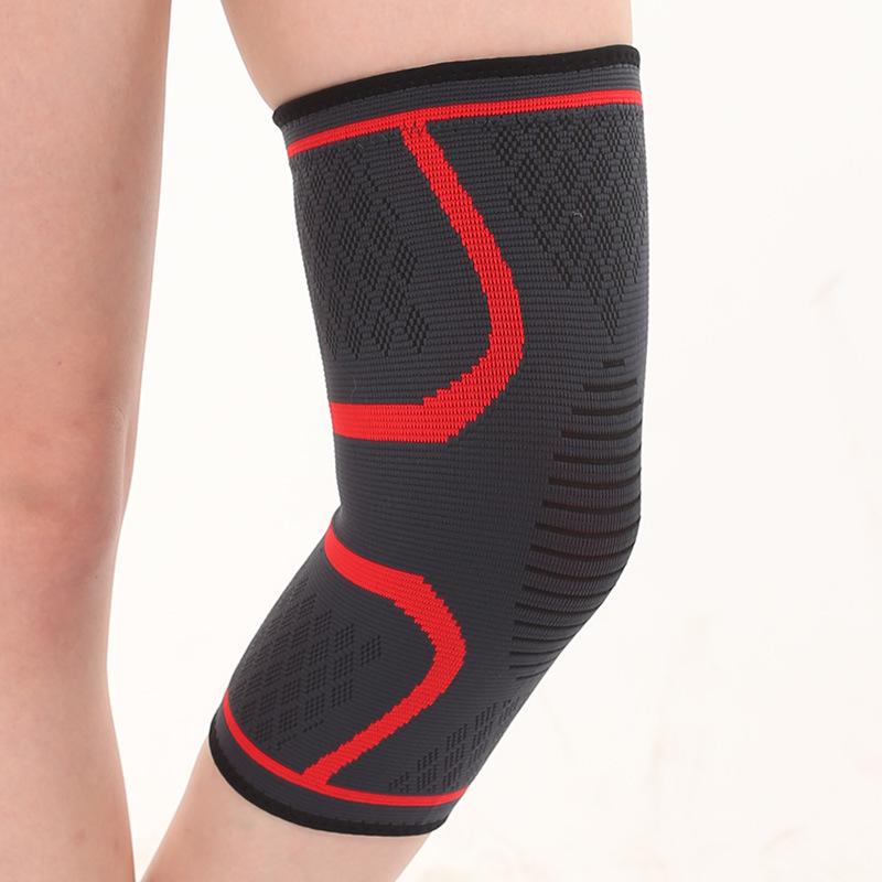 Maxwell Sports Double Wavy Anti-Slip Knee Pad: Elastic, Warm, Nylon Knitted Protective Gear for Outdoor Cycling and Hiking.