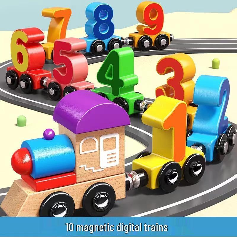 Magnetic Train Toy for Kids - Iron Educational Building Blocks Track, Suitable for Ages 1-6.