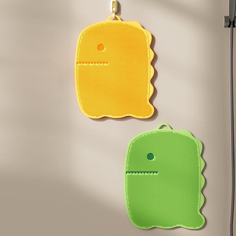 Small Dinosaur Foot Massager, Exfoliating Mat, Bathroom Shower Mat, Non-Slip Mat, Home Decor, Bathroom Accessory.