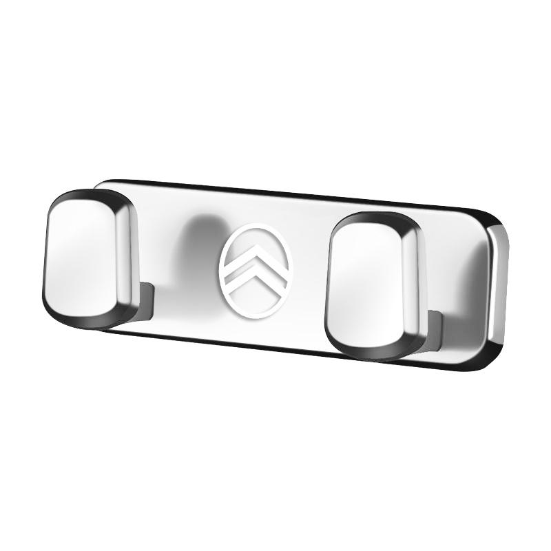 YKGBU1 Car Interior Metal Hooks Self-adhesive Storage Hanger For Citroen C5X C3 C4 Aircross Picasso Cactus Celysee e-C3 e-C4 C6 C1 C2