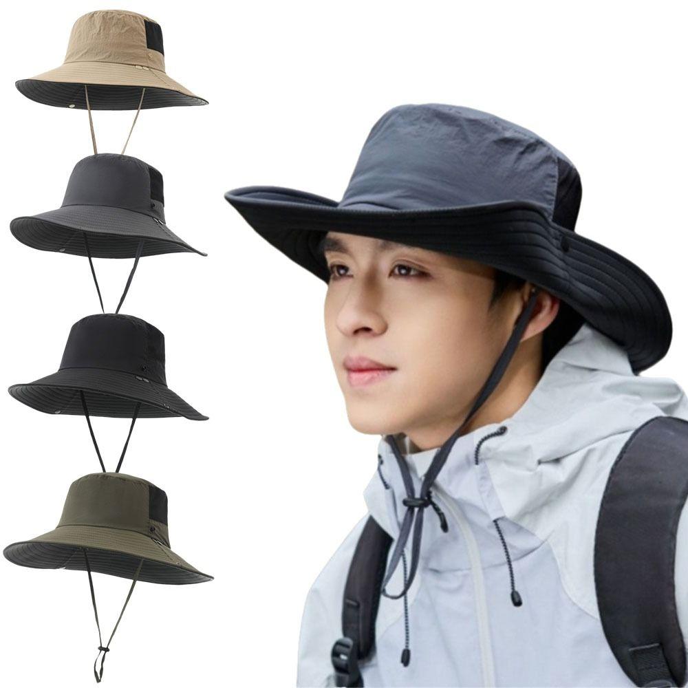 New Quick-drying Bucket Hat Sun Protection Anti-UV Fishing Hats Breathable Camping Hiking Caps Unisex