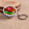 Porcelain Bag Pendant Blue and White Noodle Keychain Food Key Chains Simulation Food Bowl Keyrings