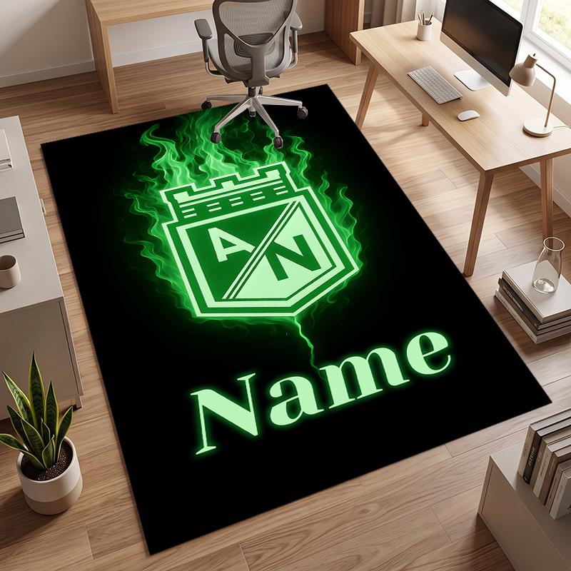 Atletico Nacional (5) Personalized name Office Carpet Stylish Decor for Living Room Bedroom Kitchen