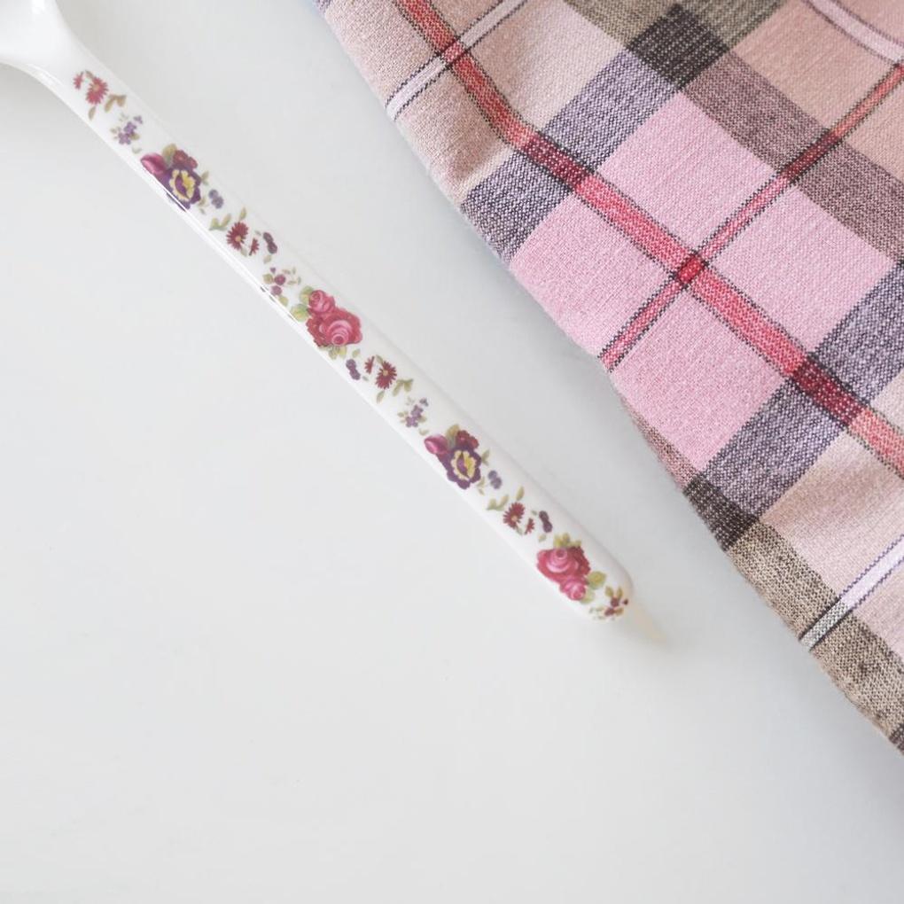 Vintage Flower Melamine Long Teaspoon Large