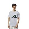 Adidas T Shirts Men's White Crew Neck Moderate Straight Fit H46558