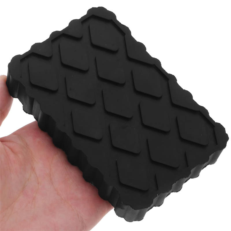 Black Rubber Car Jack Pads Support Blocks Trailer Leveling Campers Rv Stabilizer Floor Lift Equipment Parts Auto Accessories