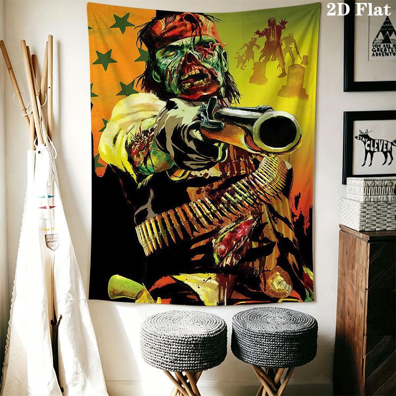 RDR2 Wall Hanging Printed Fabric Blanket Decorative Tapestries for Bedroom Living Room Home Decor
