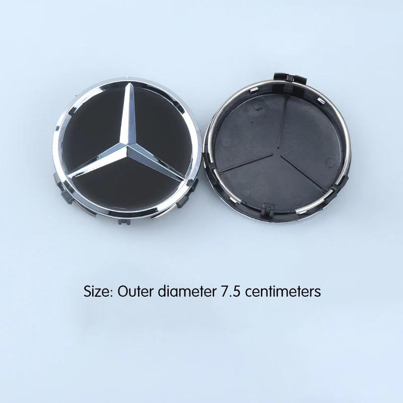 4PCS 75mm Car Wheel Center Hub Caps Cover for Mercedes Benz B/C/E/S Class A Class C200L GLC GLK CLA Accessories AE1 QQ28