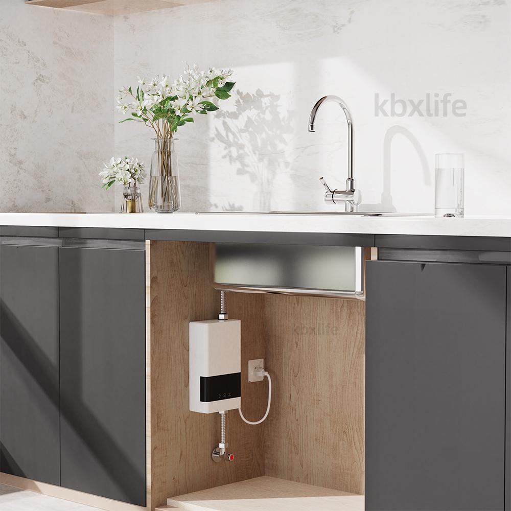 110 V/220 V Durchlauferhitzer Badezimmer Küche Wandmontage Elektrischer Warmwasserbereiter LCD-Temperaturanzeige mit Fernbedienung