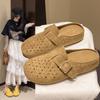 Baotou half slippers women wear lazy summer new one-pedal breathable hole women's shoes