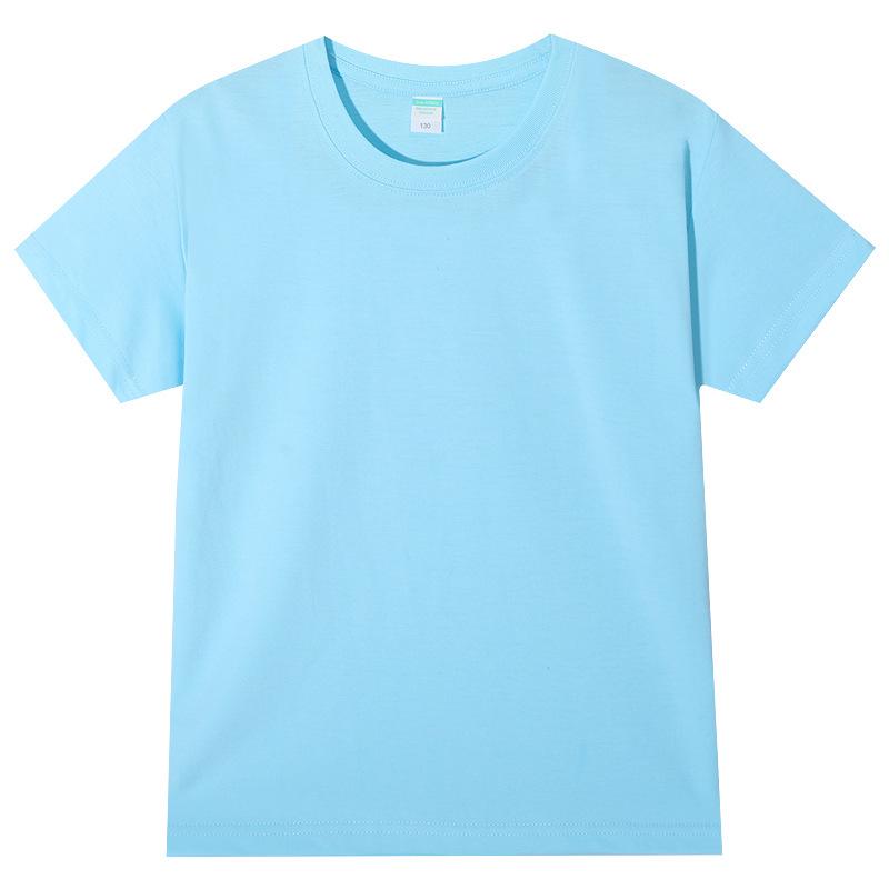 9.9 Sample: Customizable Pure Cotton Short Sleeve T-shirt for Men, Women, & Children - Solid Colors, Photo & Graphic Printing Available 130 cm