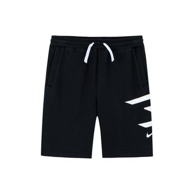 3Brand Series Logo Print Drawstring Loose Knit Shorts Kids Shorts Black NY2332085GS-001