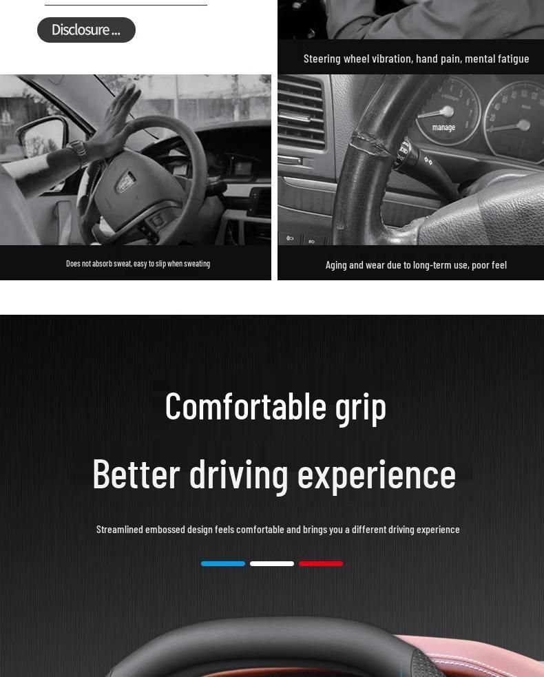 All-Season Anti-Slip Steering Wheel Cover for Geely Galaxy E5