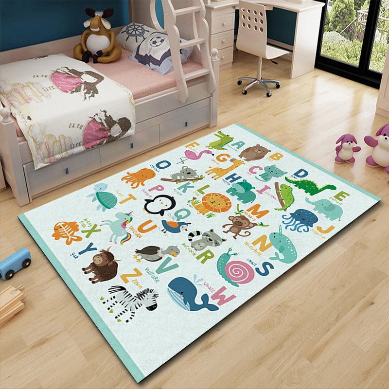 Children s Room Bedroom Bedside Living Room Floor Mat Cute Cartoon Creative Crawling Carpet Home Decoration Rugs for Bedroom 50cm x 80cm