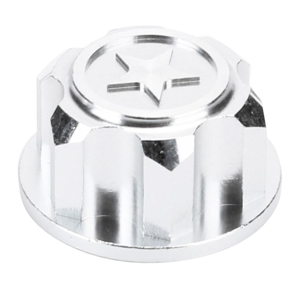 4pcs Aluminum Alloy Wheel Hub   Cover Accessory Fit for   X Maxx 1Celsius10 RC Car(Black )