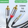 RCA Male Adapter Splitter 35mm To 2RCA Cable Aux Audio Cable 35 Jack for TV Box Video Amplifier Speaker Wire Cord