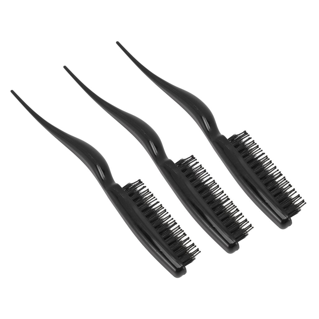 3Pcs Tsing Hair Brush Ergonomic Handle Portable Tsing Brush Rat Tail Comb for Home Travel