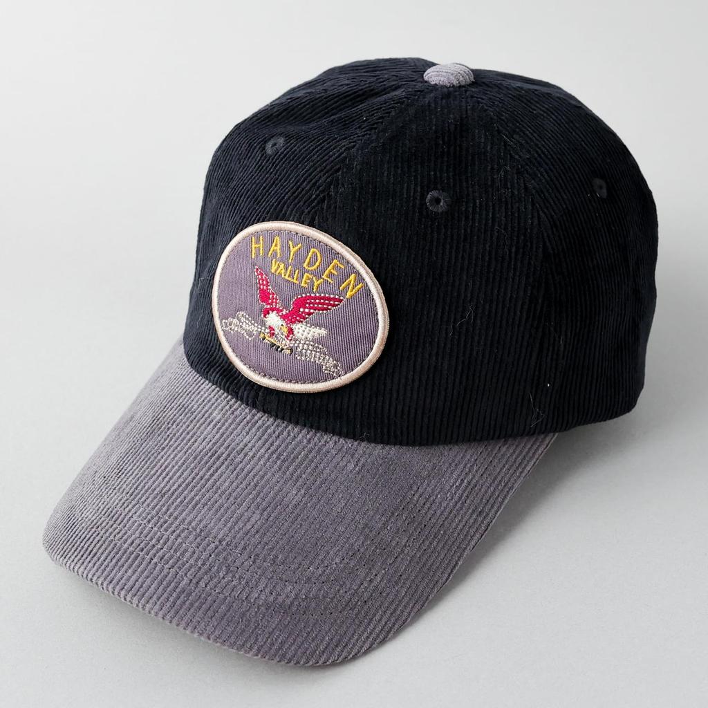 AVIREX Corduroy Military Low Military Baseball Black Cap, Cap, Men's, Fall/Winter, AIRFORCES,