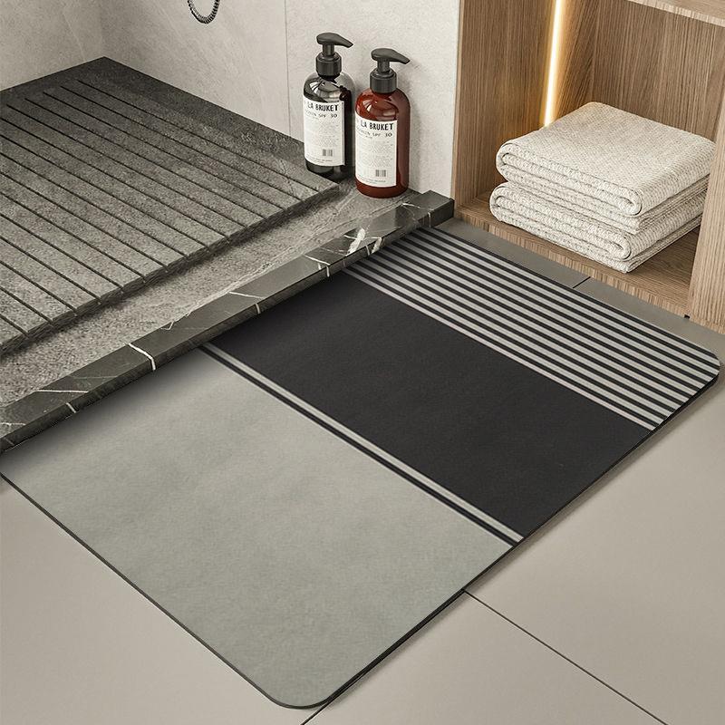 Bathroom Absorbent Pad Diatom Mud Floor Mat Bathroom Dirt-resistant Foot Mat Toilet Foot Mat Anti-slip Speed Dry Bathroom Door Mat