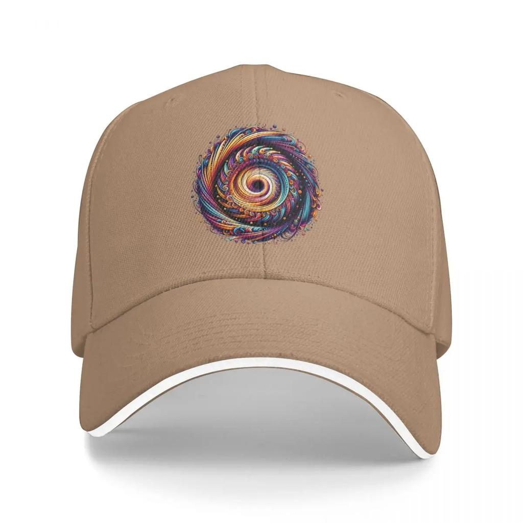Vibrant Abstract Vortex Artwork Baseball Cap fashionable summer hat Unisexs Hats Womens