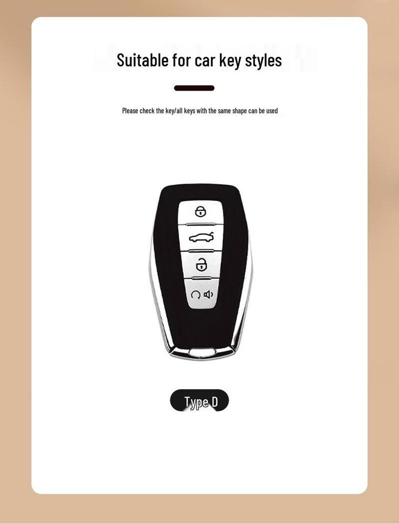 Key Covers for 2021 Geely Boyue PRO & 2020 Xingyue - Unisex Car Key Cases/Clasps