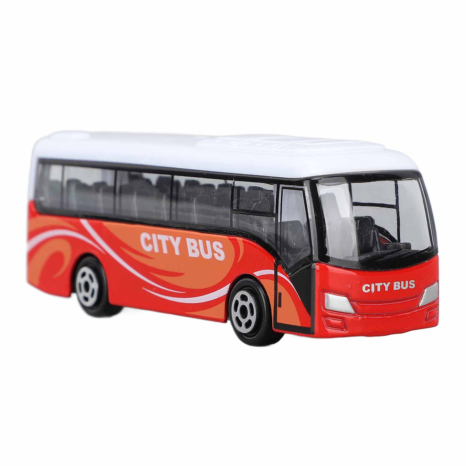 

Bus Model Alloy Bus Statue Parent Child Interaction Bus Sculpture Lifelike Exquisite Collectible Veh Red