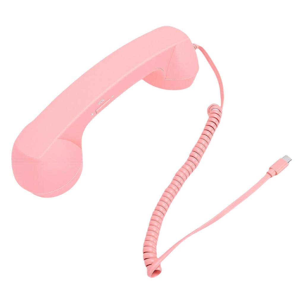 Retro-Telefonhörer Typ C Vintage Kabelgebundener Stecker in Handheld-Handy-Empfänger mit Lautsprecher und Mikrofon für Handy