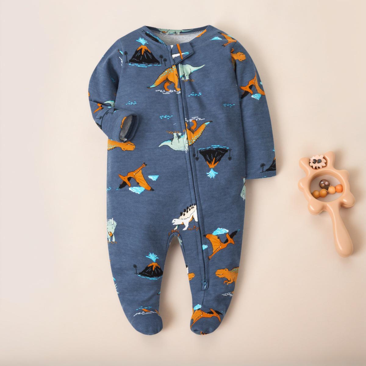 

Летний ромпер для новорожденного: Тонкий, с длинным рукавом, на двойной молнии, дышащий, боди для ползания с ножками 59 cm (3-6 Months)