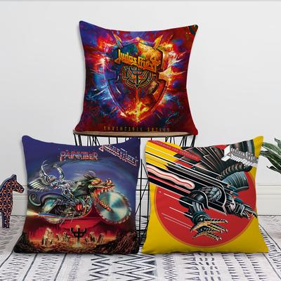 Rock Band Bezug Sofa Wohnzimmer Schlafzimmer Kopfteil Rückenlehne Kissen Quadratisches Kissen Nickerchen J-Judas-Priest Musik Kissenbezug