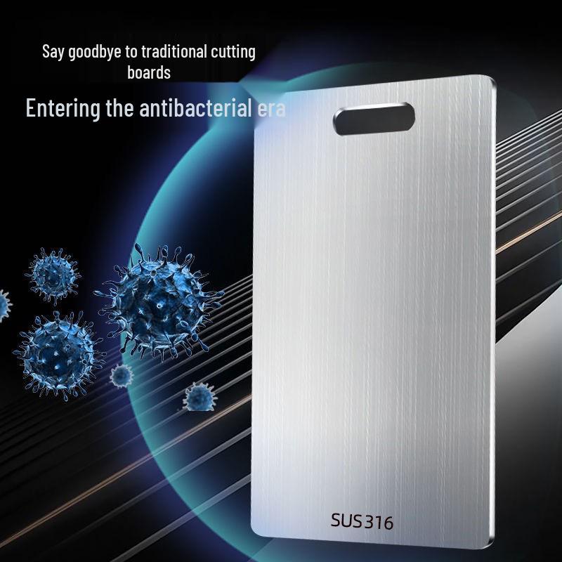 Large Antibacterial Cutting Board - 316 Stainless Steel, Anti-Mold, Thickened for Kitchen Use