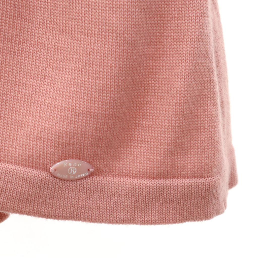 Rene Made In Japan Long Sleeve Long Knit Cardigan 36 Pink Women Used