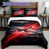 3pcs Duvet Cover Set (1*Duvet Cover + 2*Pillowcase, Without Core), Essendon Football Print Bedding Set, Bedroom Decor, All‑Season, Gift