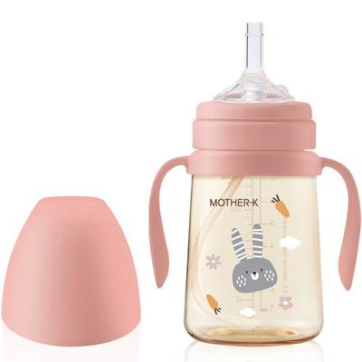 Mother K Baby Basic PPSU Rabbit Straw Cup 200ml, Blossom, 1 kus, Oblíbené korejské rodičovské předměty