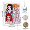 5D Diy Diamond Painting Four-square Grid Princess Full Drill Rhinestones Mosaic Embroidery Handmade Products Home Decor Gift