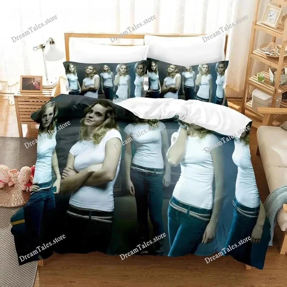 Fashion 3D Print Bed Sheet Emma Watson Bedding Set Single Twin Full Queen King Size Bed Set Adult Kid Bedroom Duvetcover Sets