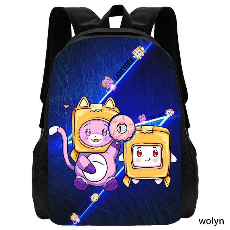 LankyBox Rucksack Schultaschen für Mädchen Jungen ,Cartoon Kinderrucksack für die Schule ,Leichtgewichtige Anime Spiel Kindertaschen, Bestes Geschenk