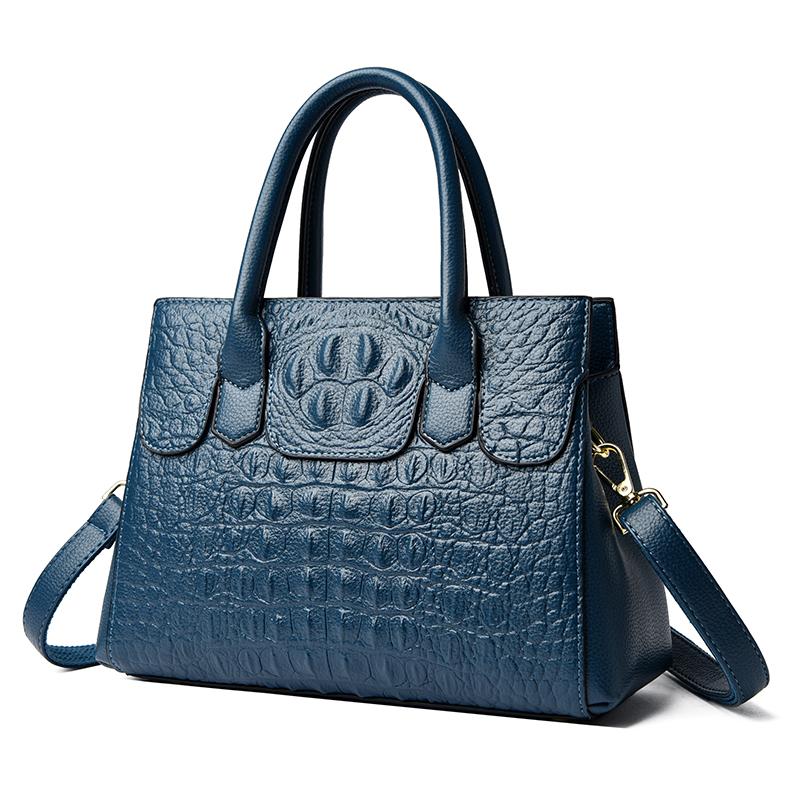 Női kézitáska Valódi bőr táskák Női krokodil luxus kézitáskák Női táskák Designer Crossbody táskák Női Retro