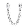 Nový 925 Sterling Silver Sparkling Pav éCrown O Tree Bezpečnostní řetízek Přívěsek Korálky Temperament Náramek Ženy Šperky Dárek