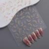 1 Sheet Hot Stamping Gold Silver Starlight Nail Art Stickers Stars Moon Nail Decal Self-Adhesive Manicure Slider Decoration