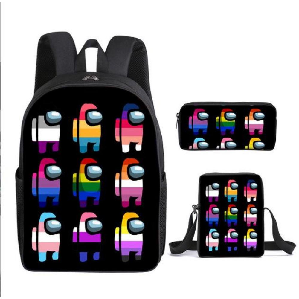 Among Us Middle School Student School Bag Cartoon School Bag Children's Backpack Backpack Satchel Moving